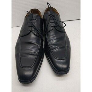 Magnanni for Neiman Marcus 9971 Black Leather Derby Lace Up Shoes Men Size 12